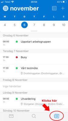 Outlook-kalender-iOS