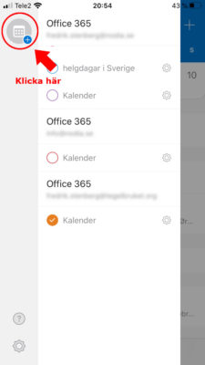 Outlook-kalender-meny-iOS