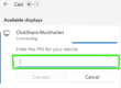 ClickShare ange PIN-kod för Miracast