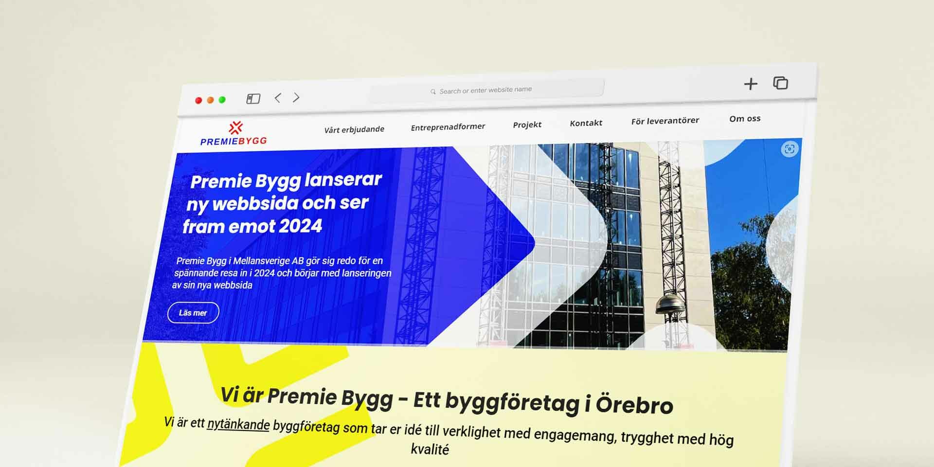 ny hemsida till byggföretaget premie bygg