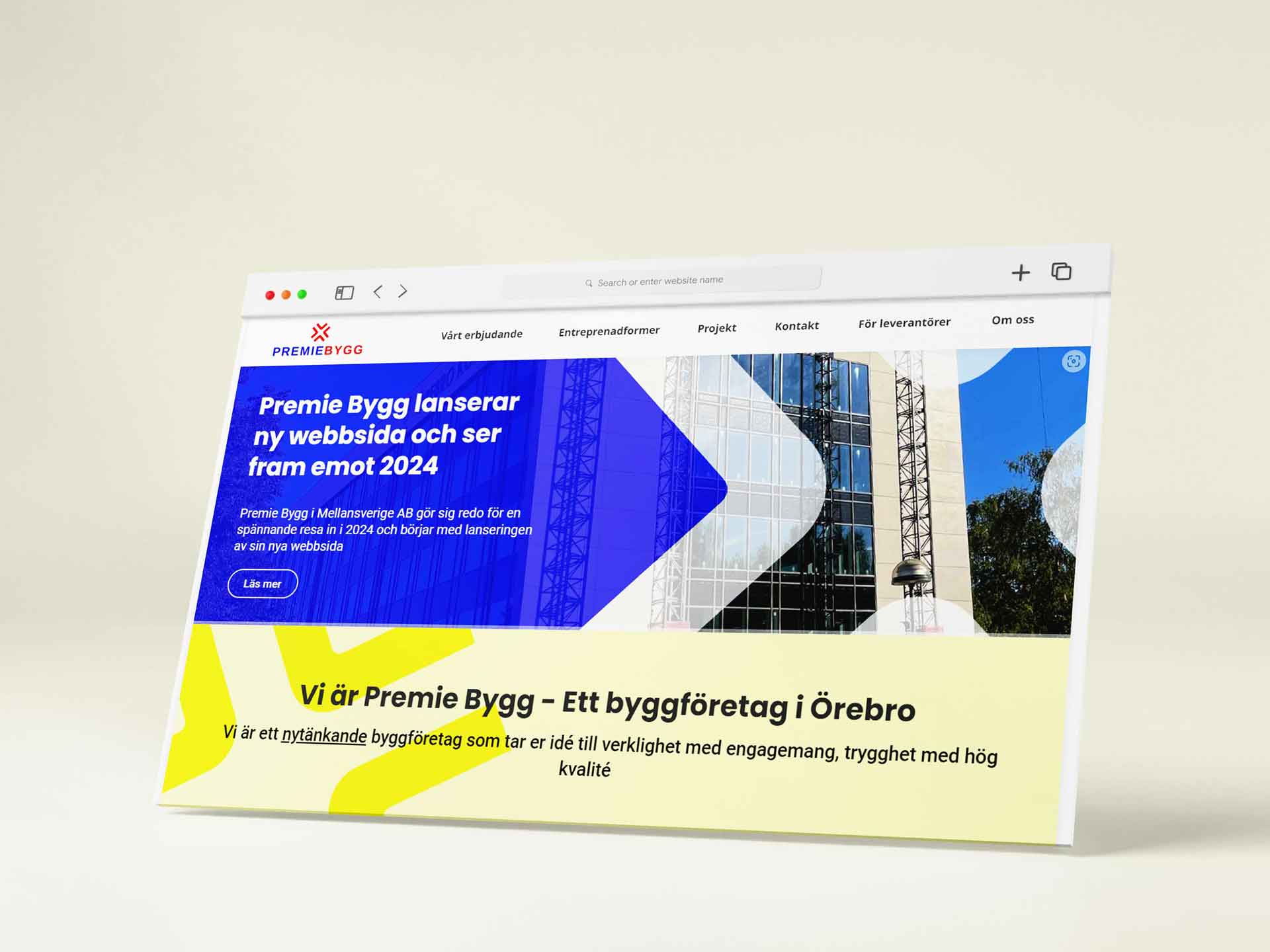 Ny webbplats levererad till byggföretaget Premie Bygg ny hemsida till byggföretaget premie bygg